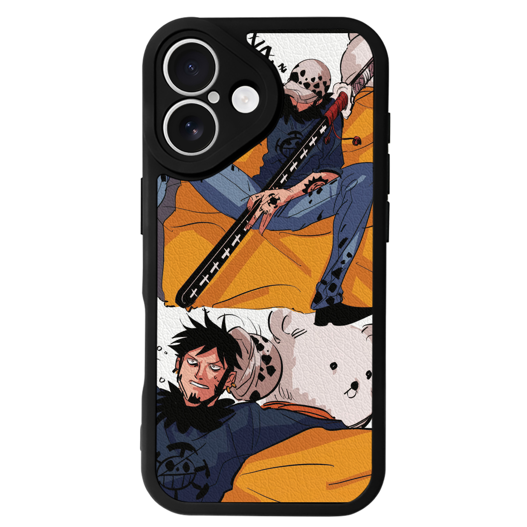 （画像用） ワンピース ONE PIECE 【iPhone 16シリーズ対応】シリコンスマホケース（レザー調） 材質：シリコン